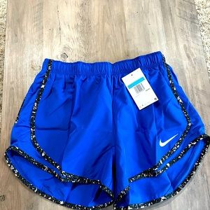 Nike Dri Fit shorts. Royal blue and black. Lined. Size medium.